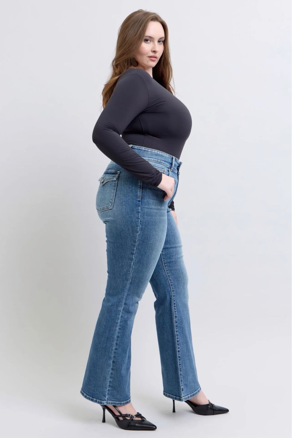 Judy Blue High Waist Flare W/Tint