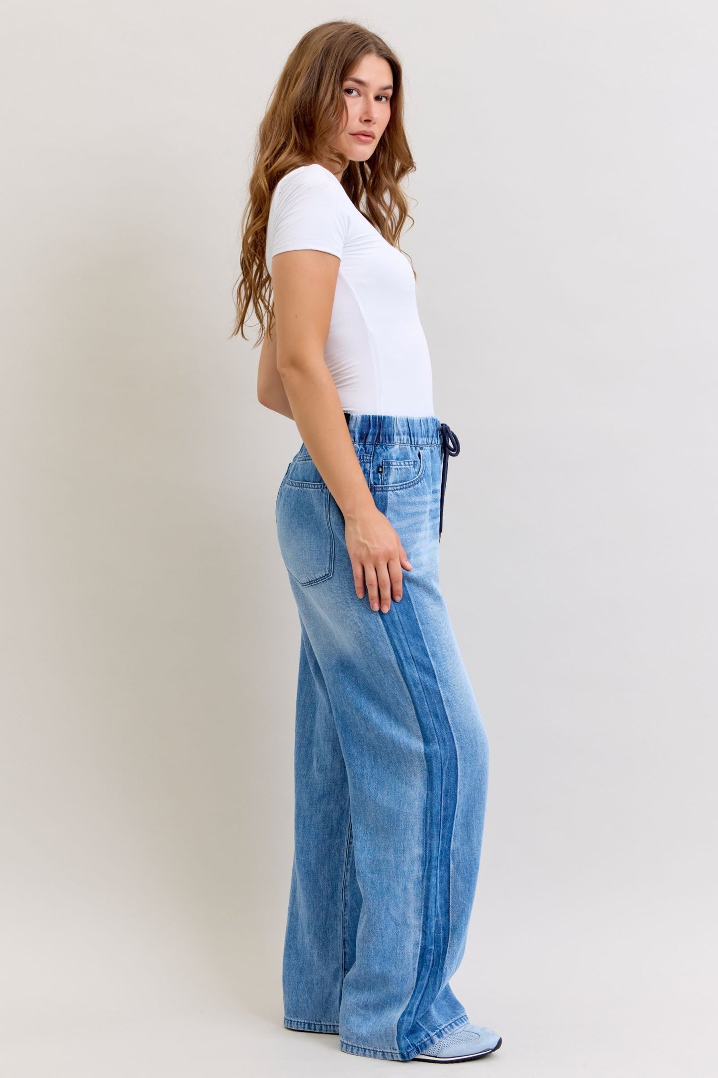 Judy Blue Wilhemina Elastic Waistband High Waist Pants