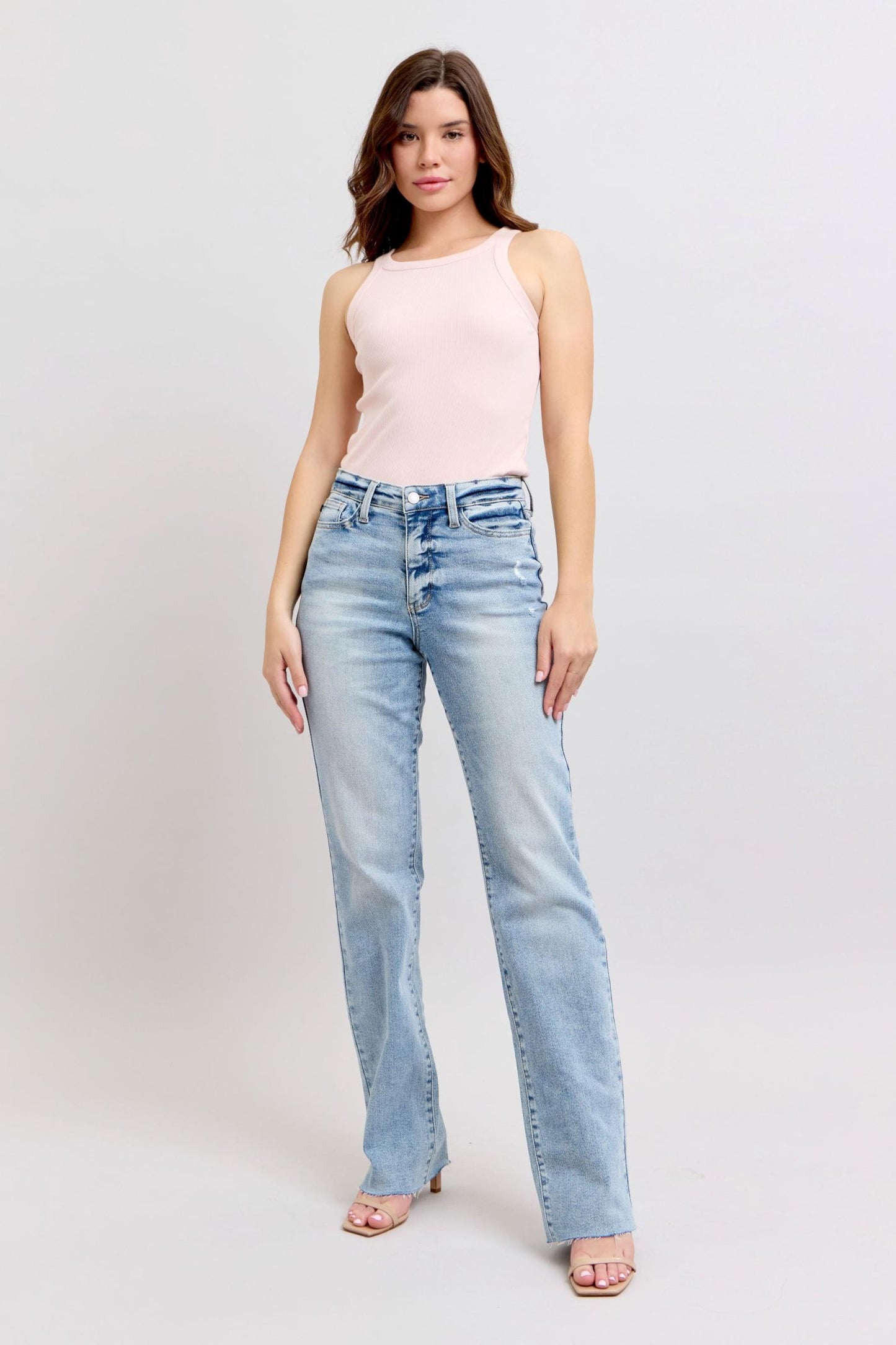 Judy Blue Mid Rise Light Dad Jean