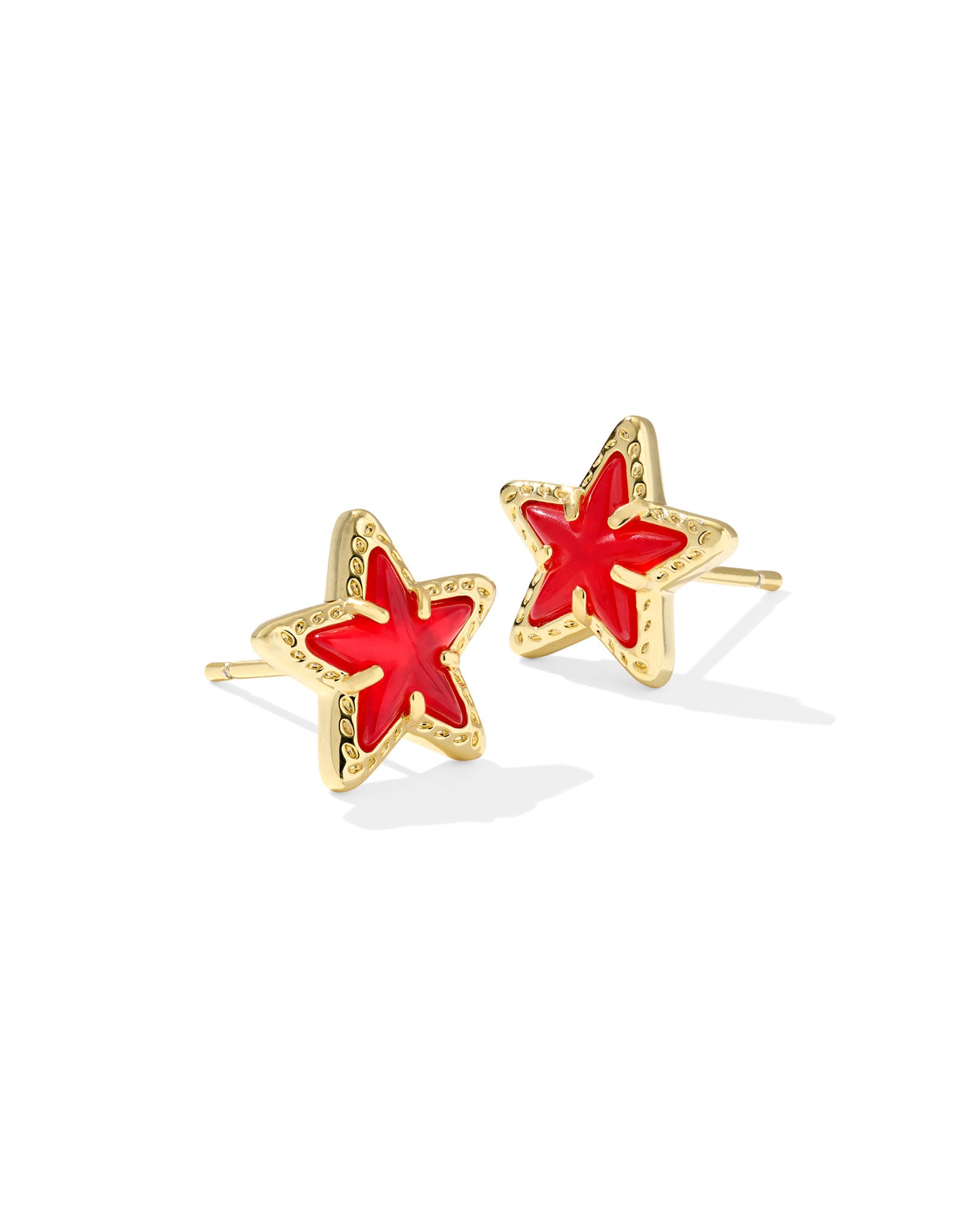 Cassidy Stud Ear Gold Red Illusion