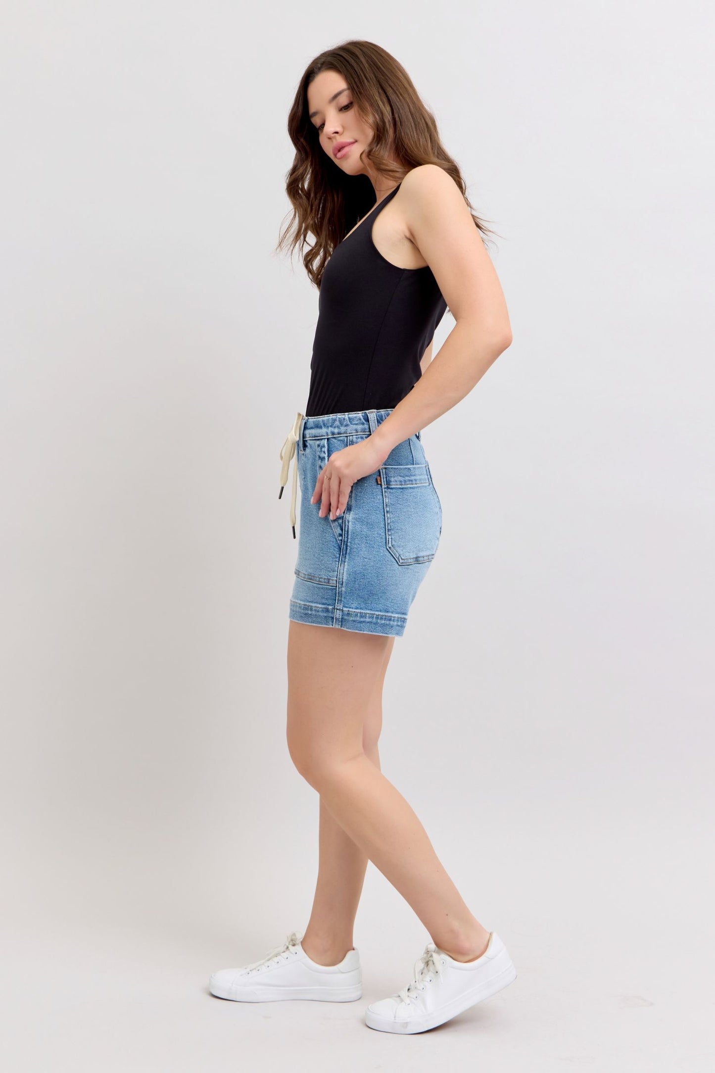 Judy Blue High Waist Vintage Wash Jogger Shorts