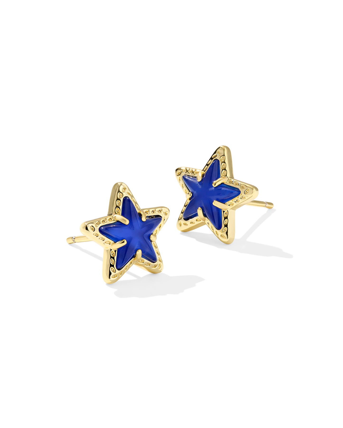 Cassidy Stud Ear Gold Cobalt Illusion