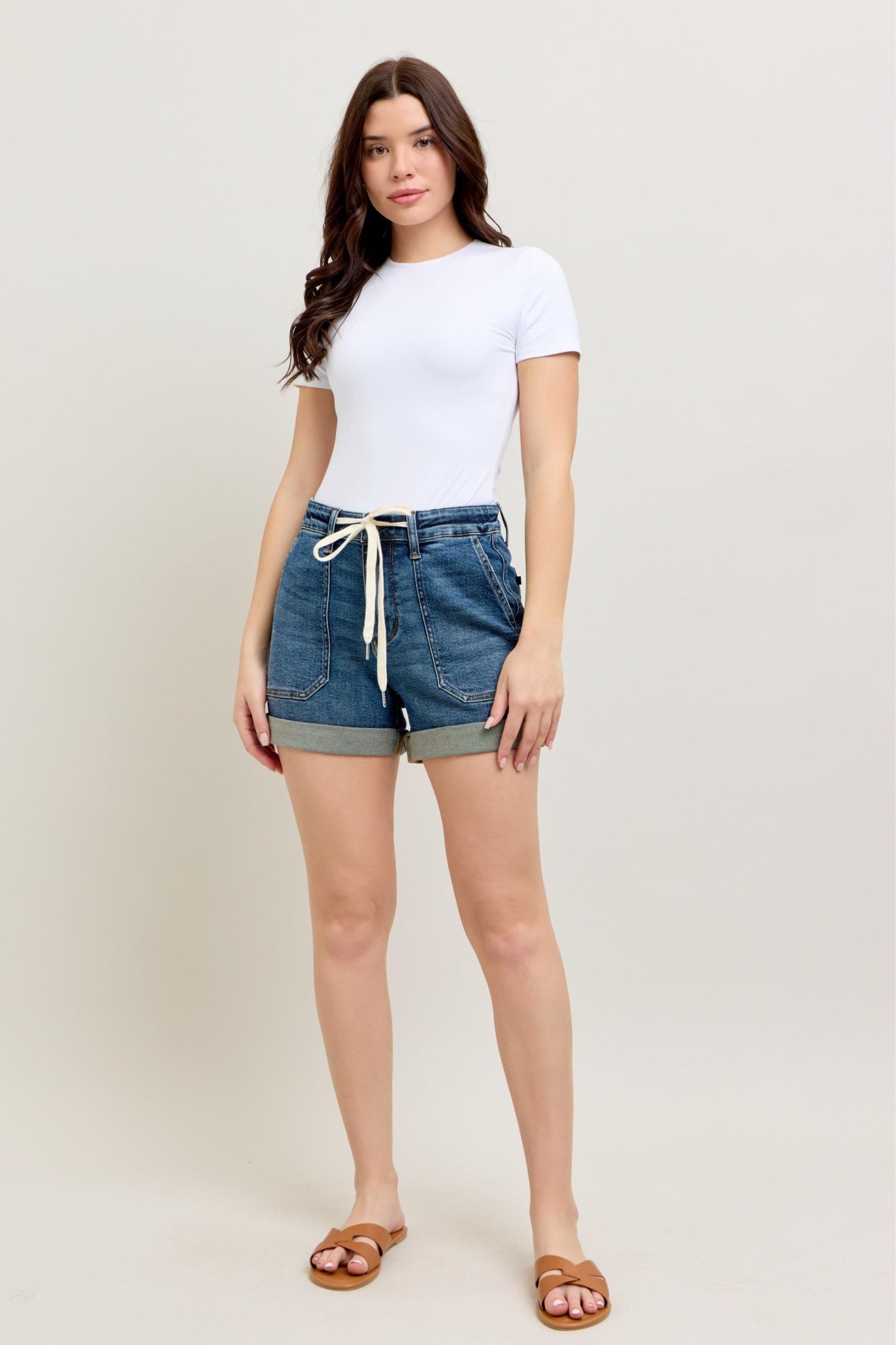 Judy Blue High Waist Cuff Jogger Shorts