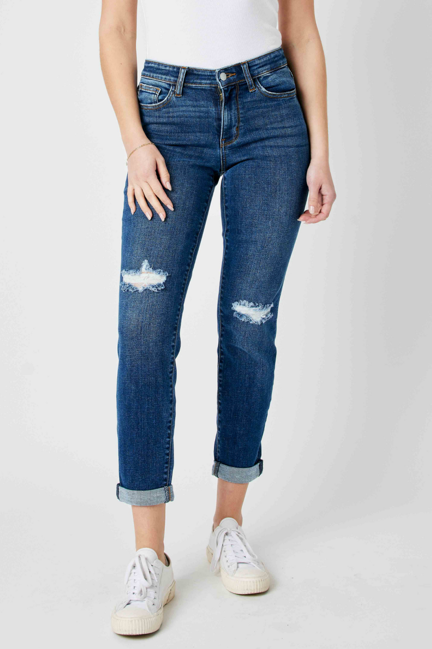 Judy Blue Mid Rise Destroy Slim