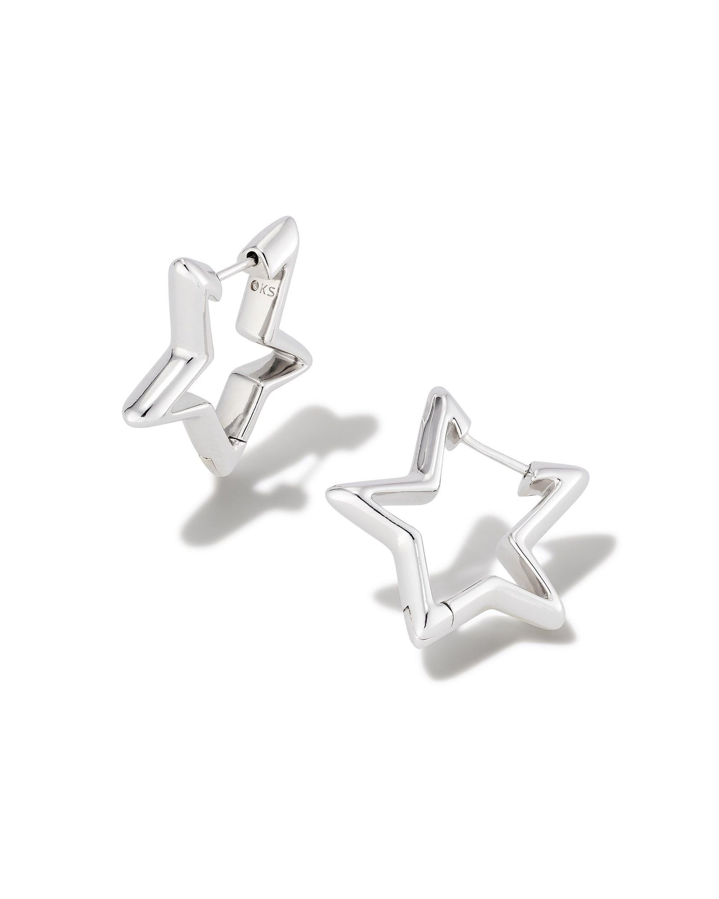 Star Huggie Ear Rhodium