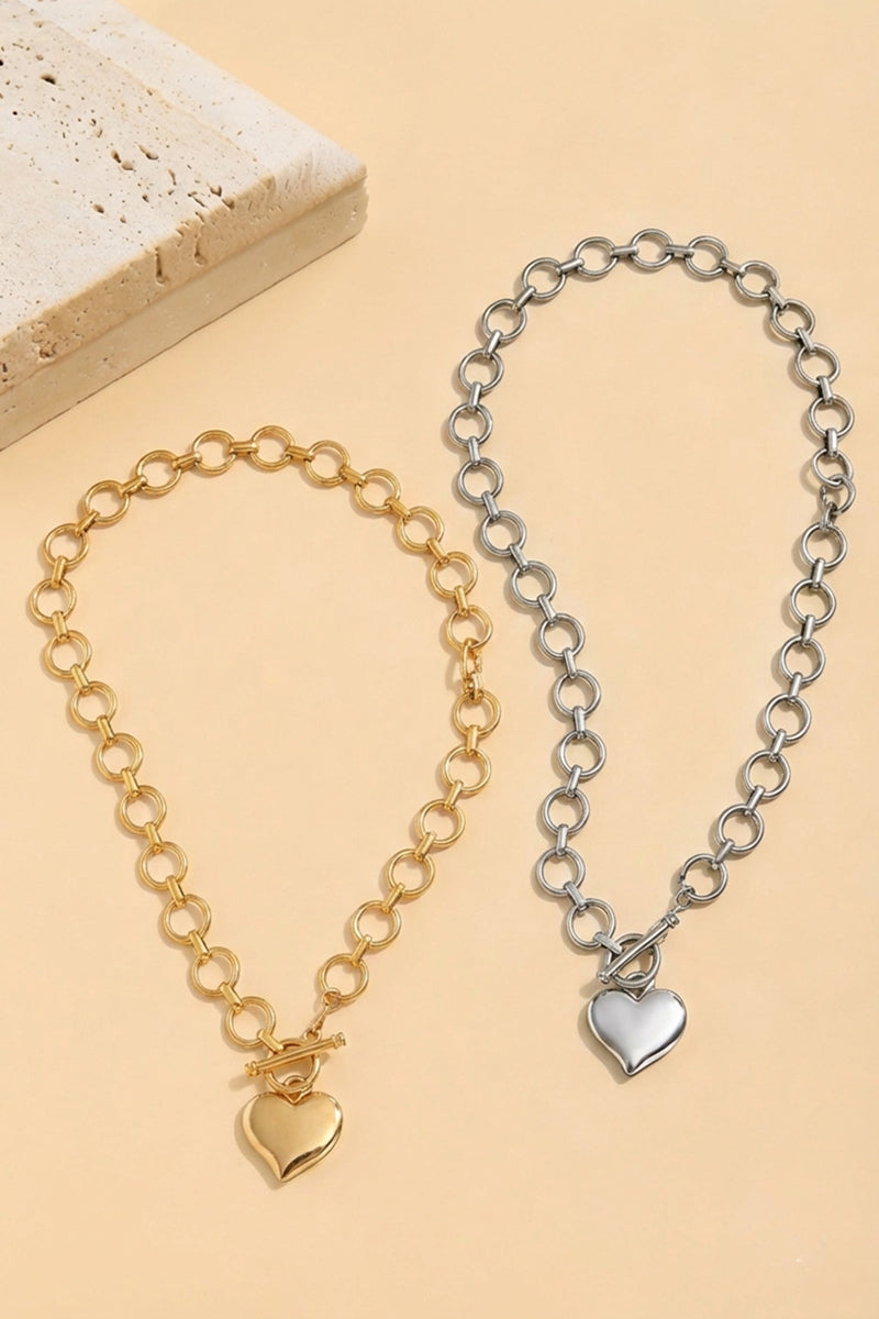 Hammered Heart Necklace