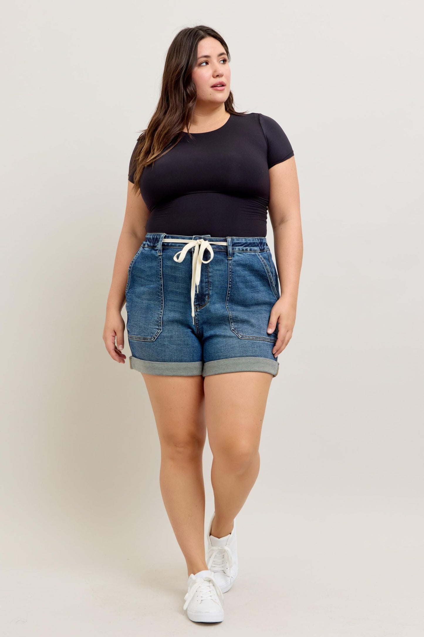 Judy Blue High Waist Cuff Jogger Shorts