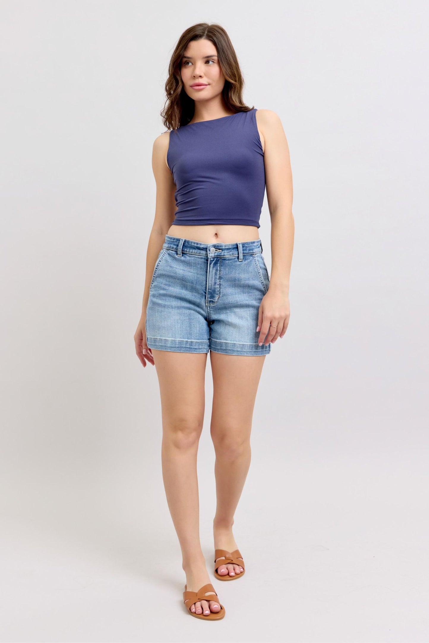 Judy Blue High Waist Trouser Shorts