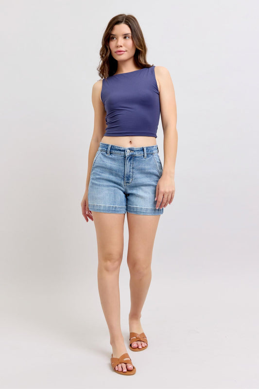 Judy Blue High Waist Trouser Shorts