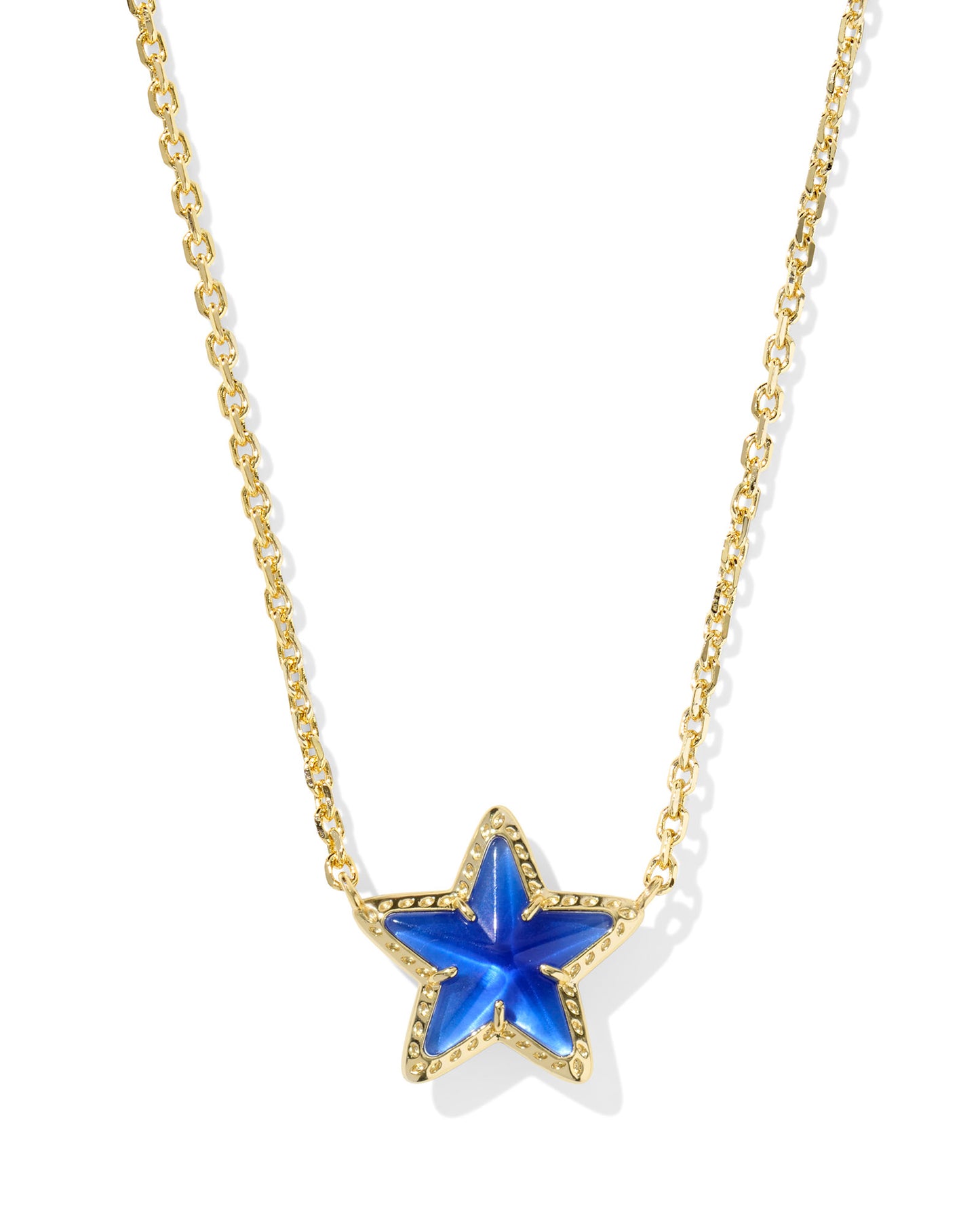Cassidy Star Necklace Gold Cobalt Illusion