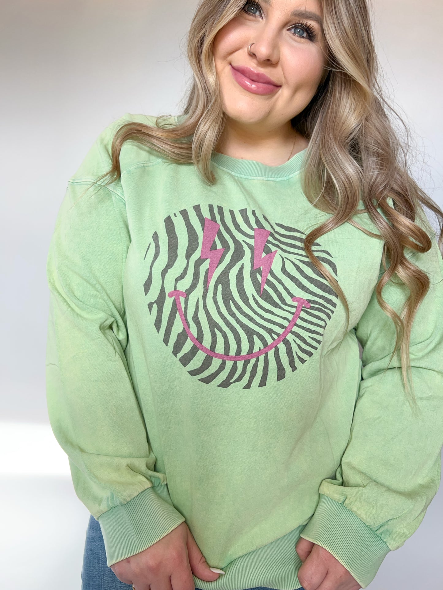 Smiley Face Printed Sweater