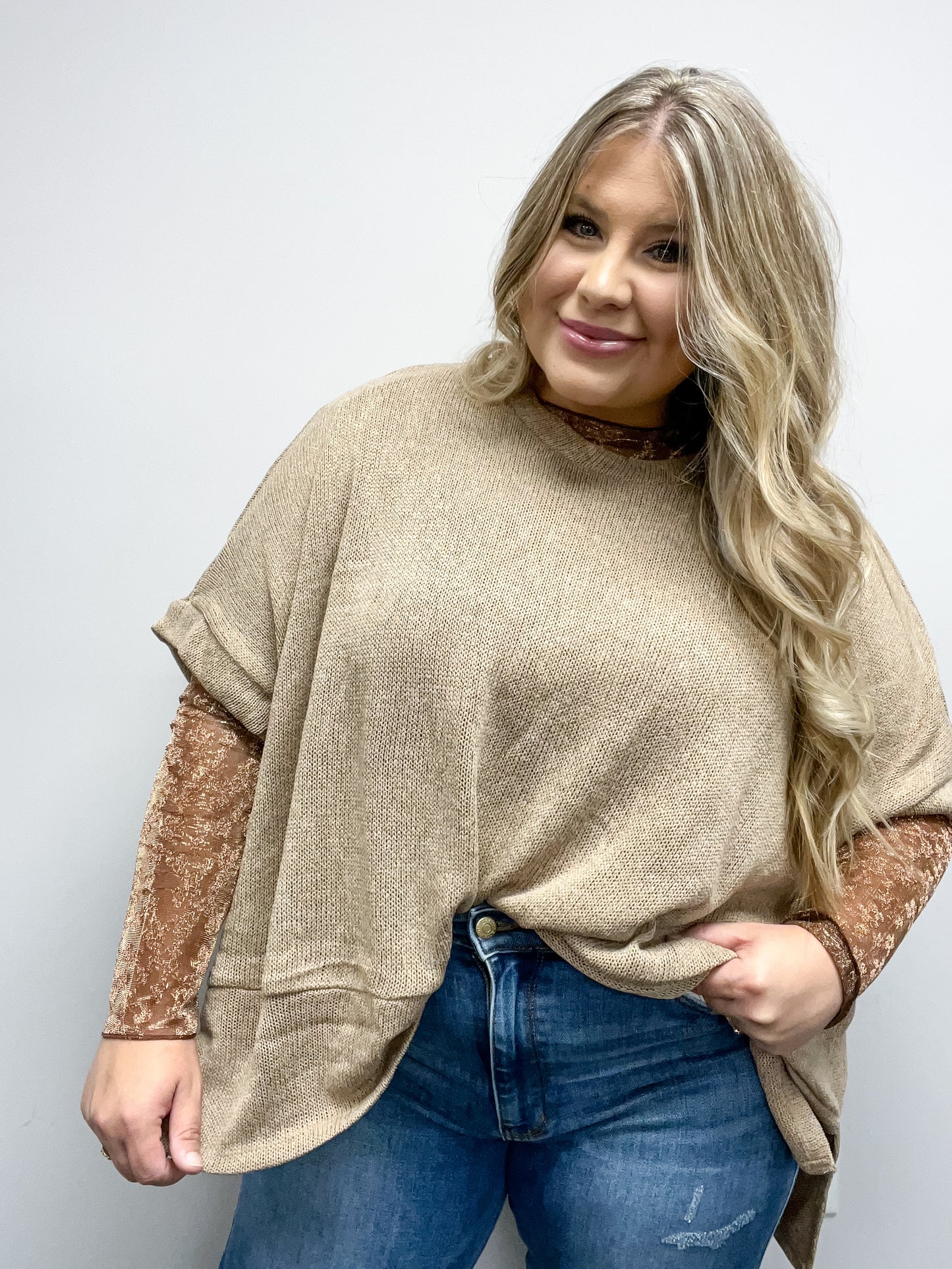 Short Sleeve Slouch Sweater