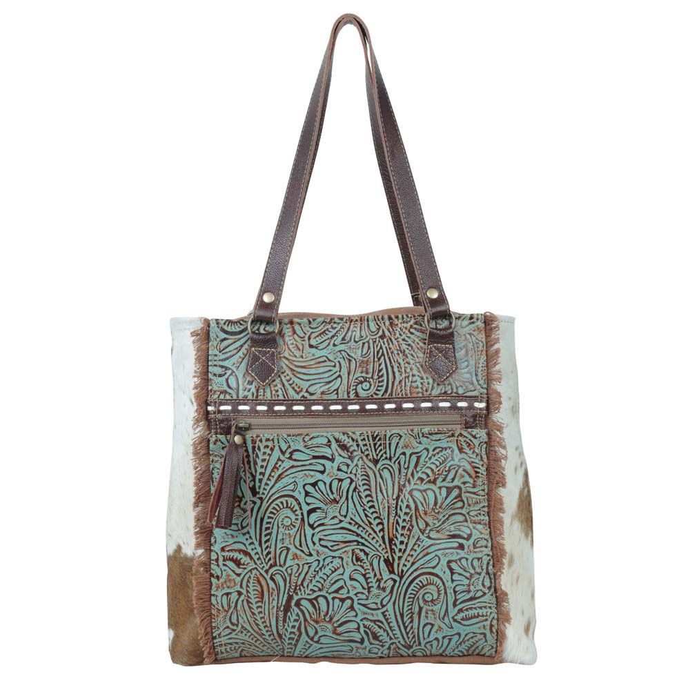Myra Amethyst Canvas and Hairon Bag