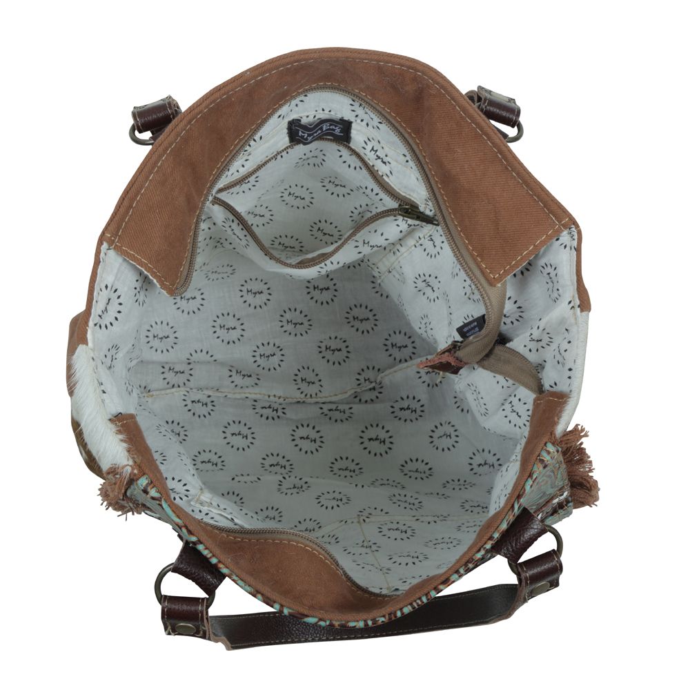 Myra Amethyst Canvas and Hairon Bag