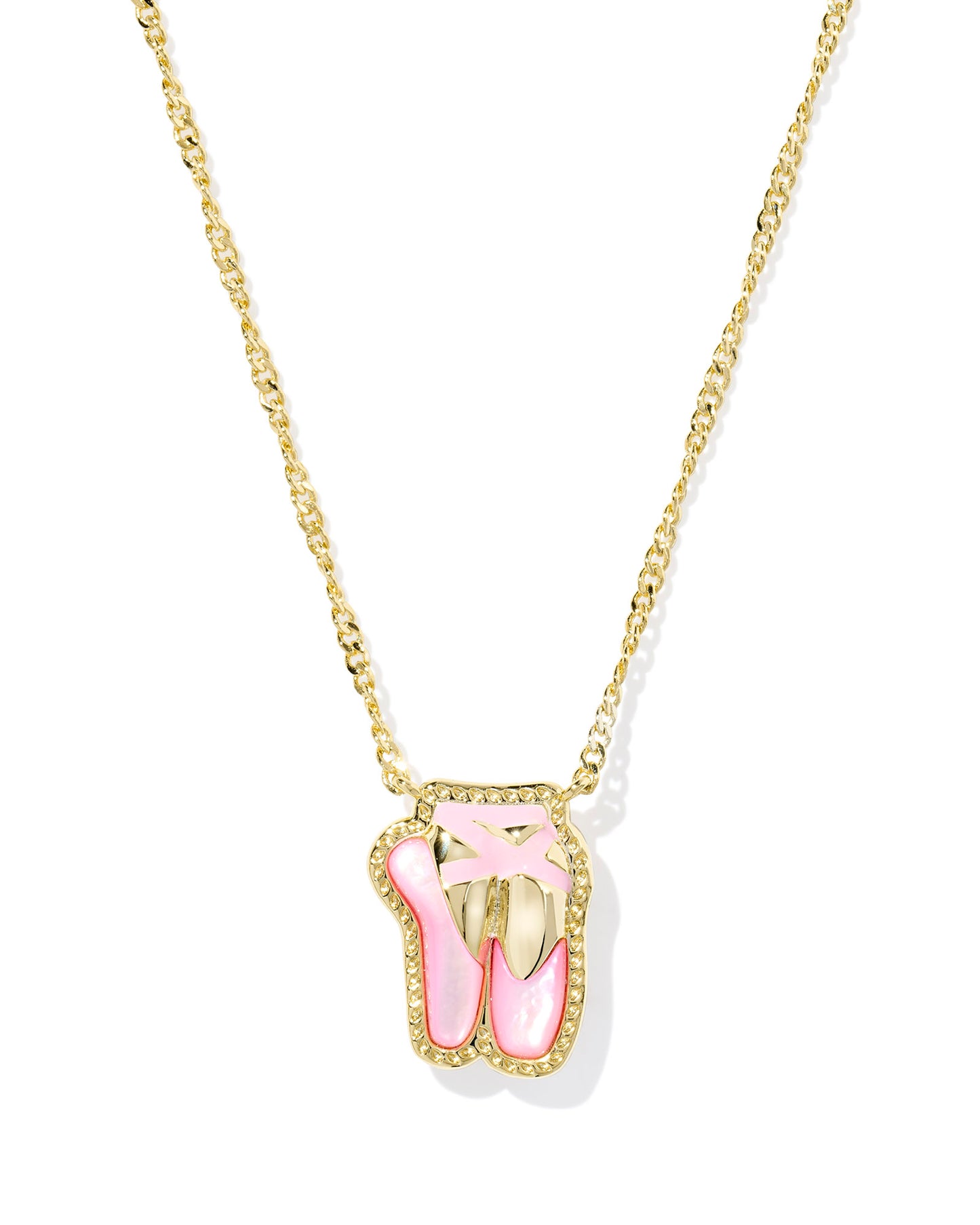 Kendra Scott Ballet Short Pendant Necklace Gold Blush Mother of Pearl