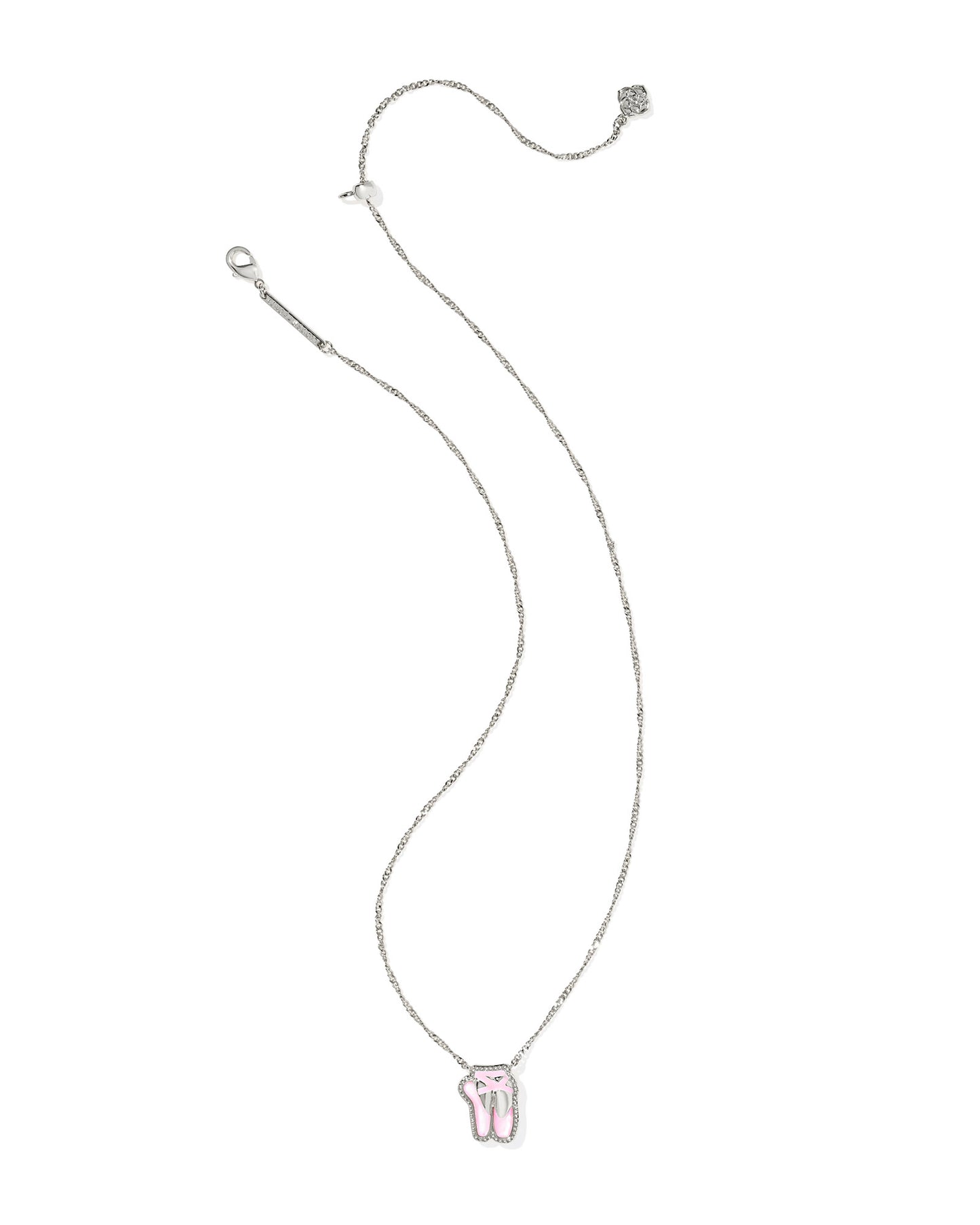 Kendra Scott Ballet Short Pendant Necklace Rhodium Blush Mother of Pearl