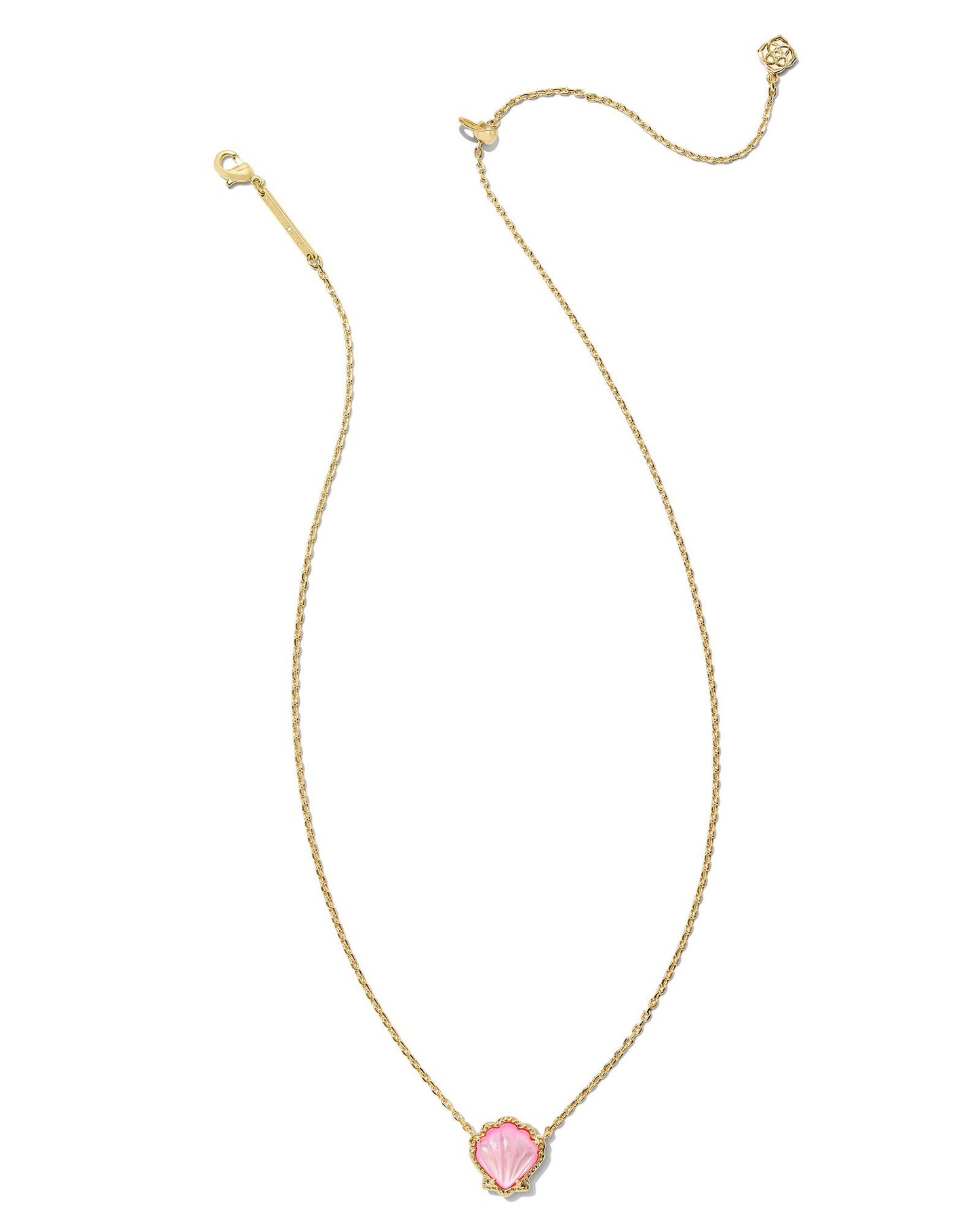 Kendra Scott Brynne Shell Pendant Necklace Gold Blush Mother of Pearl