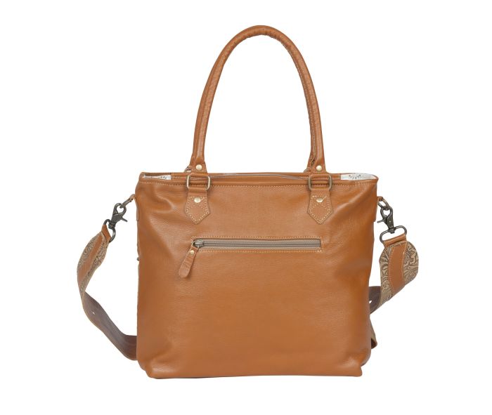 Myra Vintage Cottegecore Leather & Hairon Bag