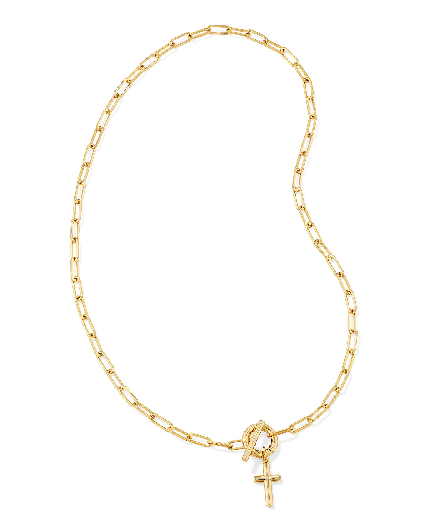 Kendra Scott Cross Link and Chain Necklace Gold Metal
