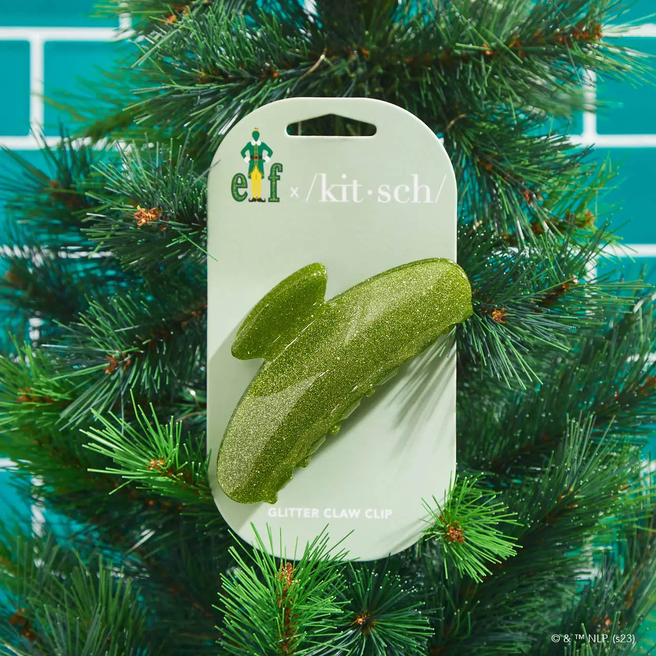 Elf X Kitsch Glitter Claw Clip - Green