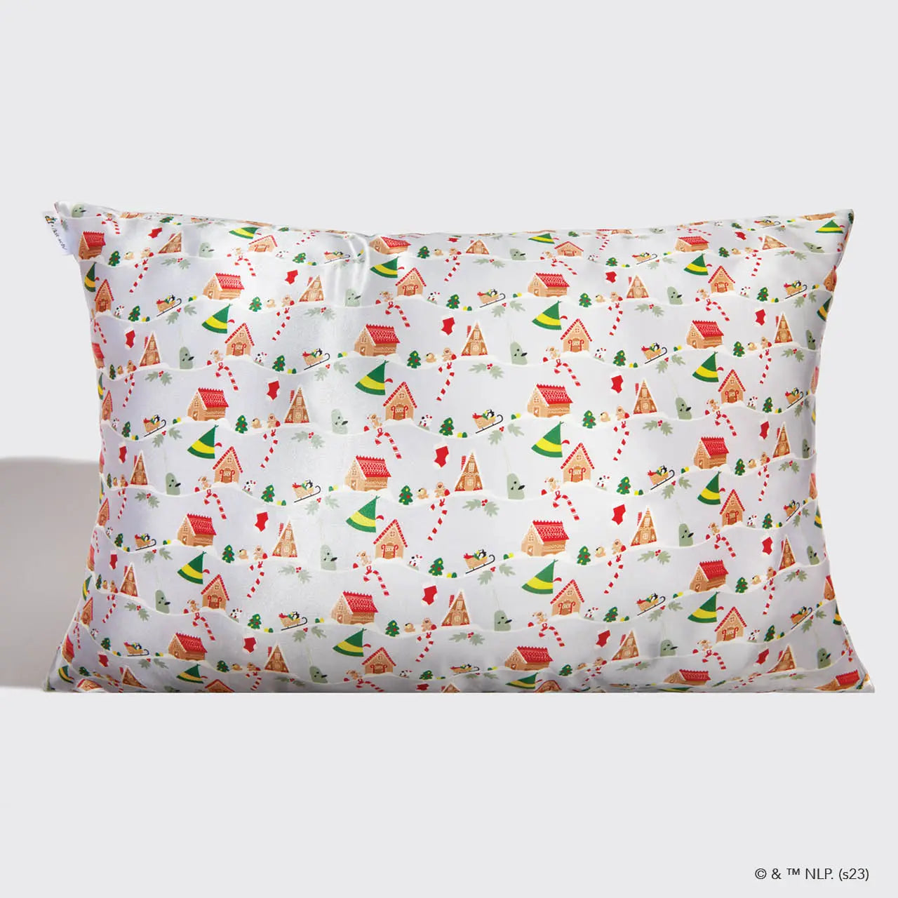 Elf X Kitsch Satin Pillowcase- Periwinkle Christmas