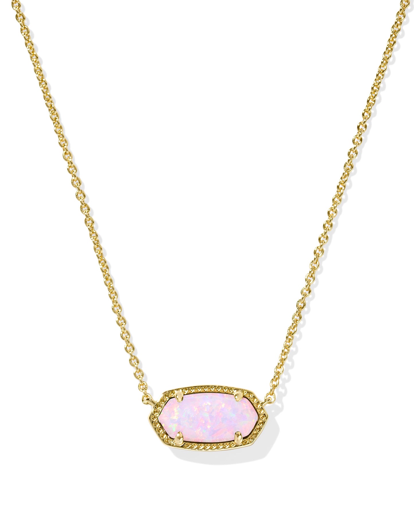 Kendra Scott Elisa Necklace Gold Blush Pink Opal