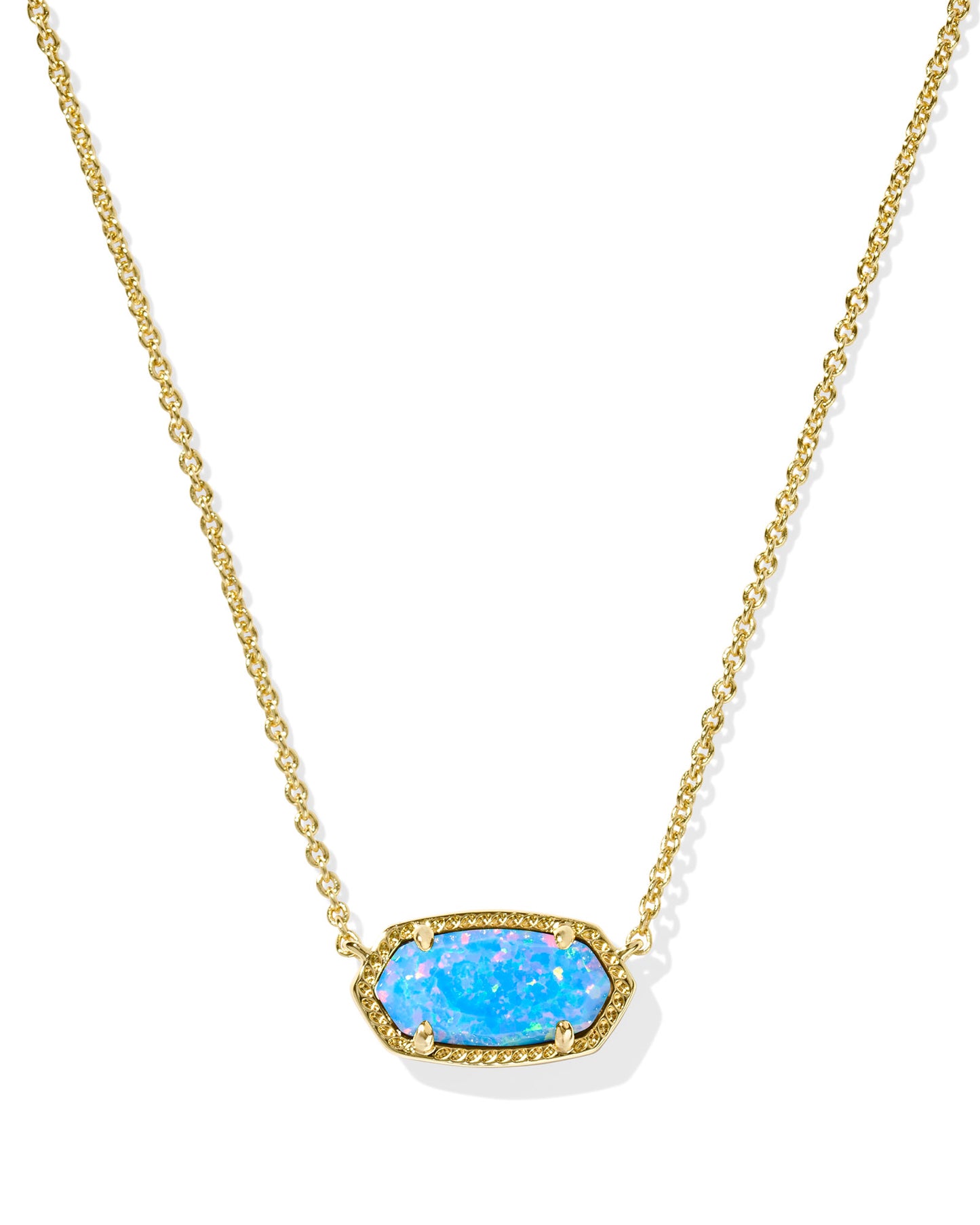 Elisa Necklace Gold Periwinkle Opal
