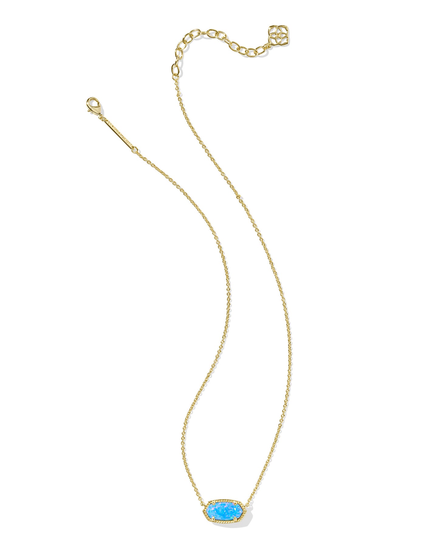 Elisa Necklace Gold Periwinkle Opal