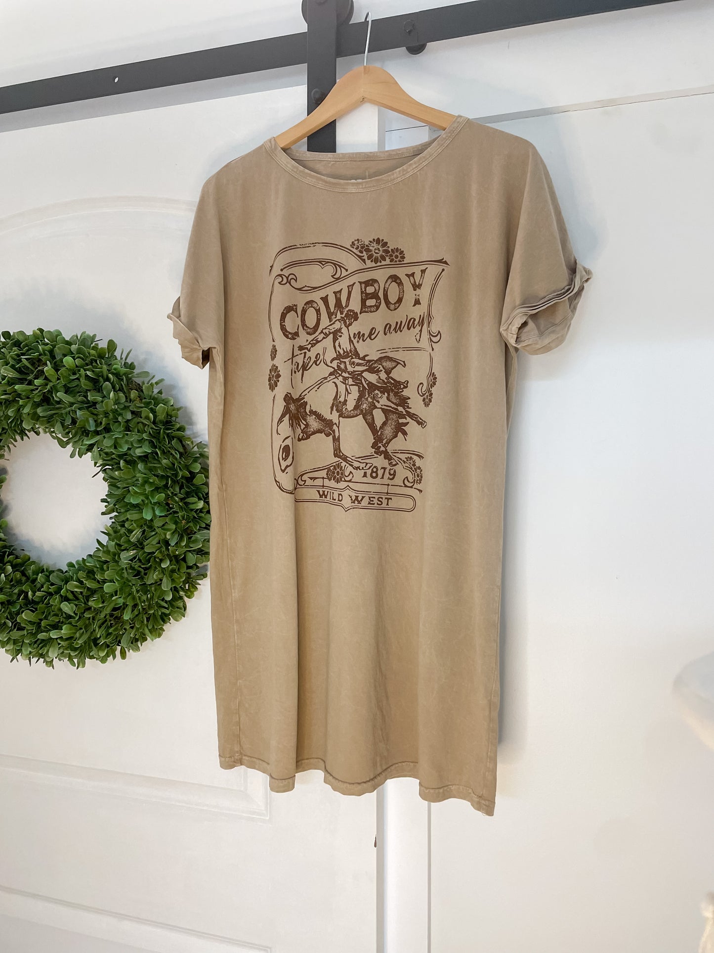 Cowboy Wild West Graphic Tee Dress