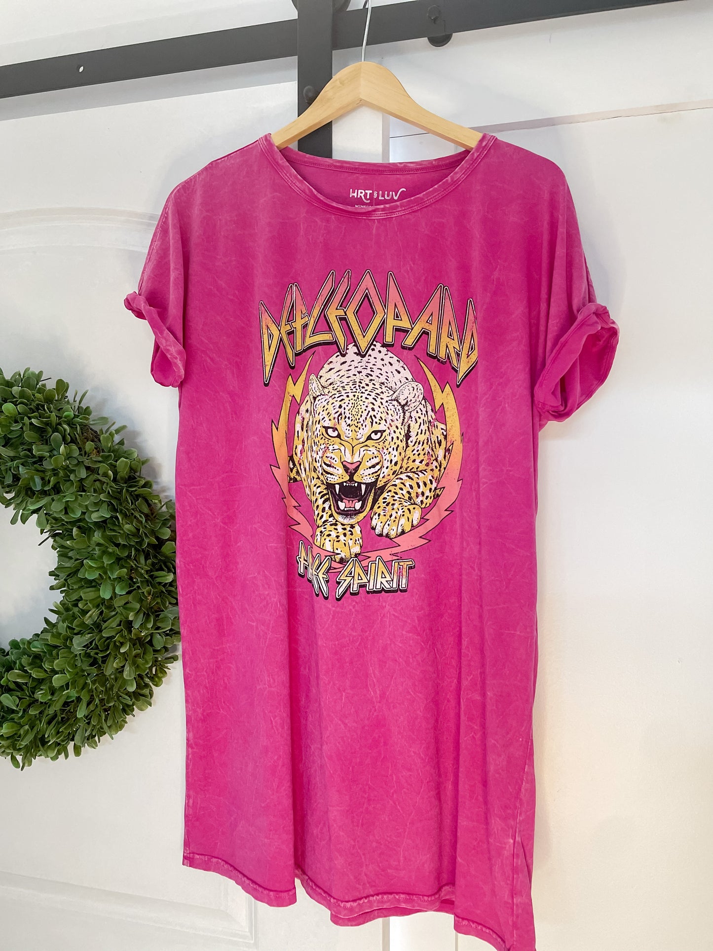 Def Leopard Graphic Tee Dress