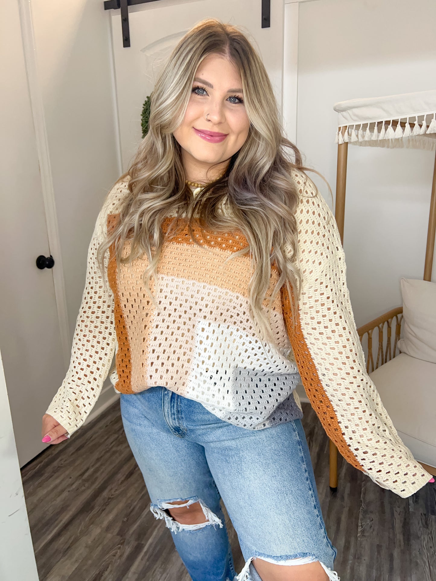 Colorblock Knit Sweater