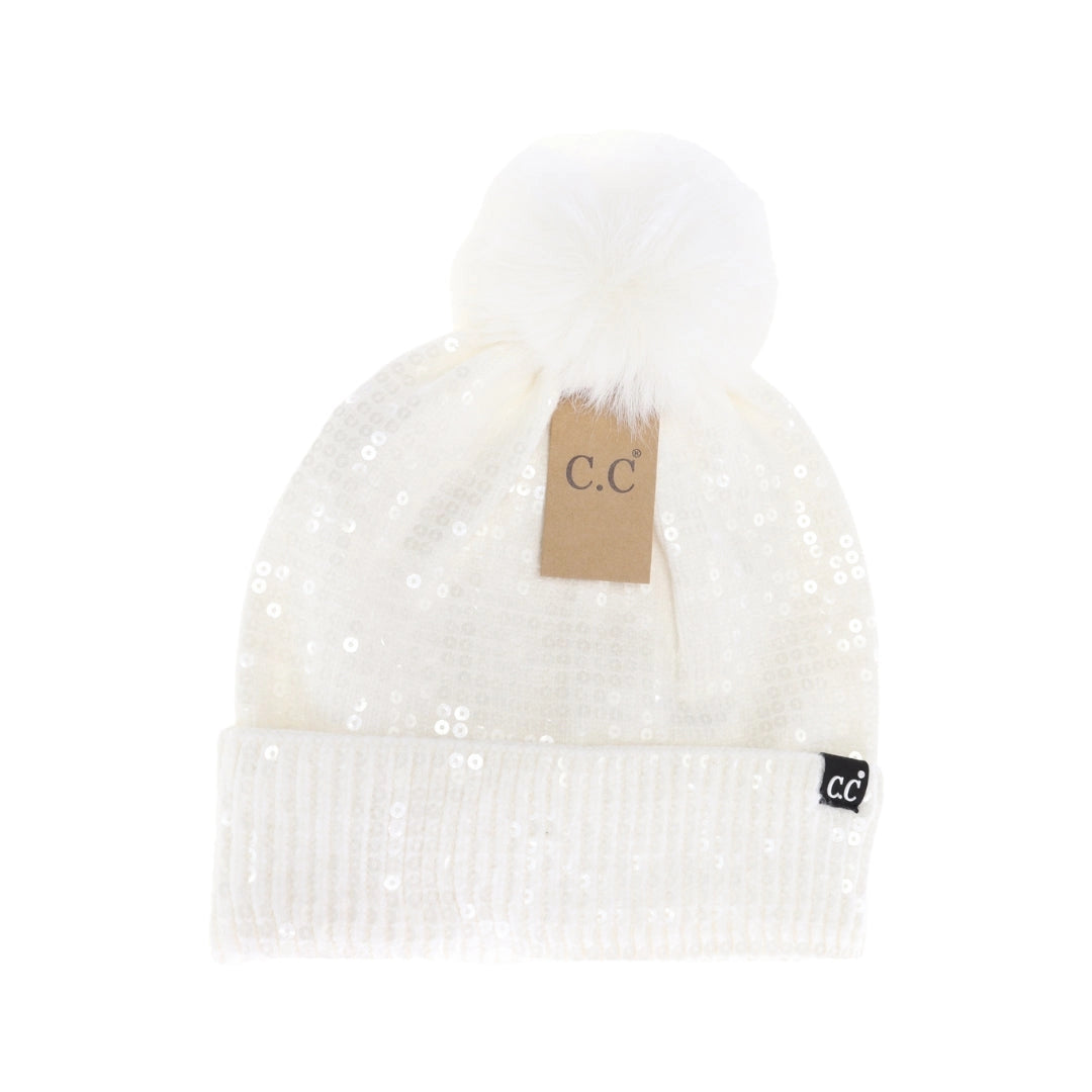 C.C. Sequin Beanie