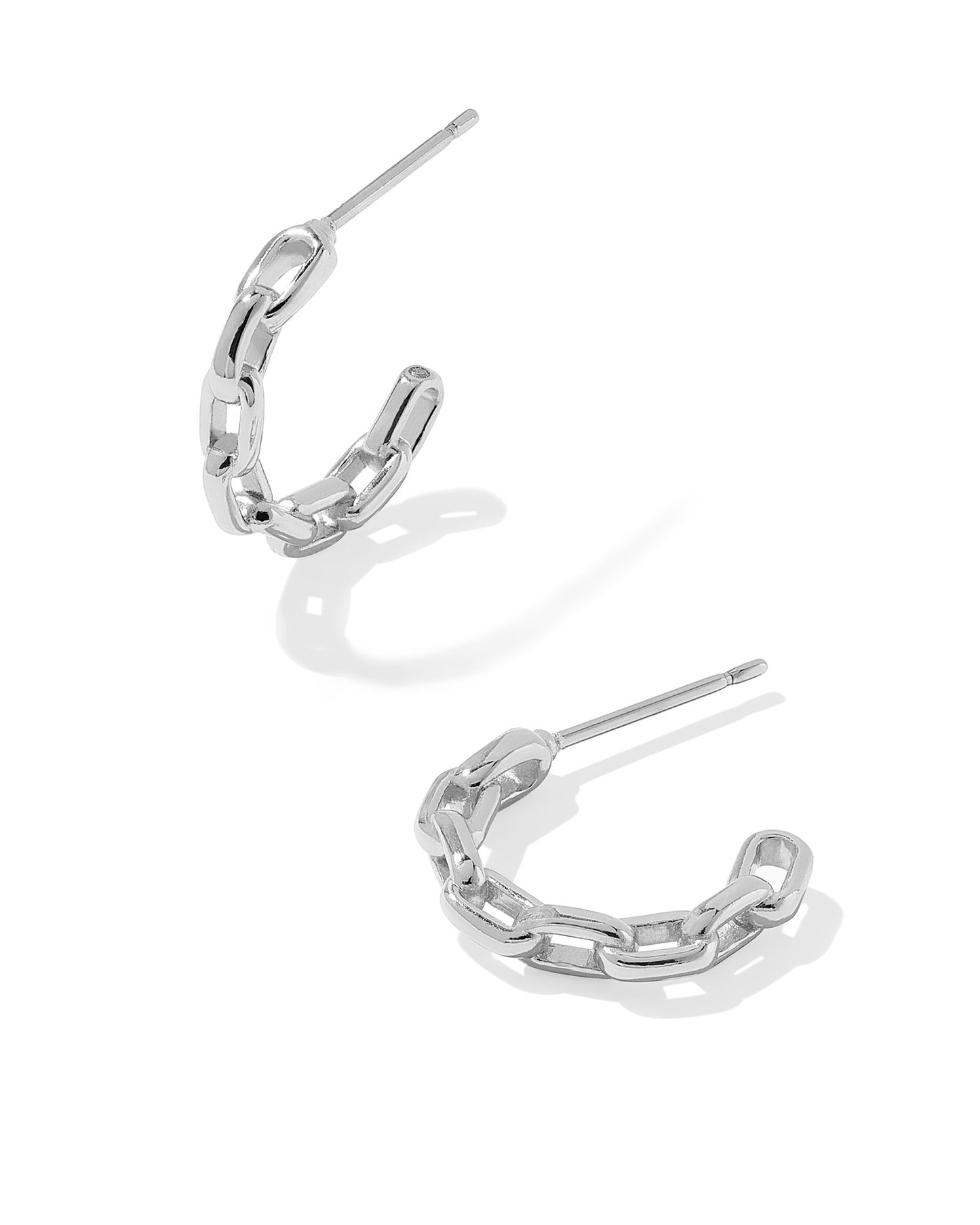 Phoebe Huggie Earrings- Silver