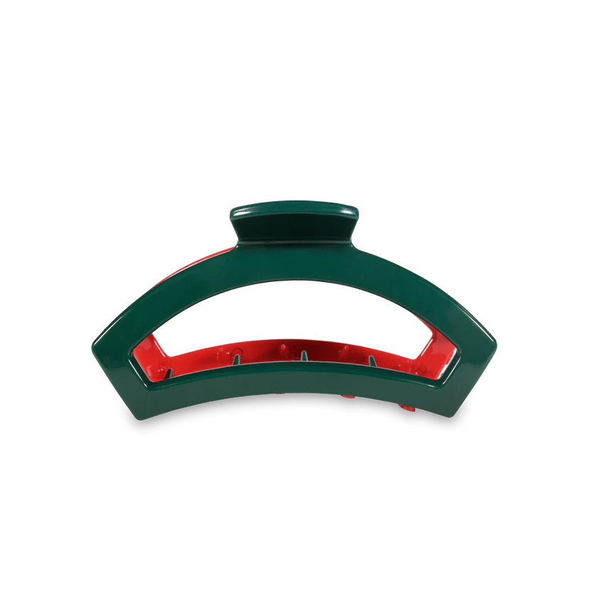 Open Red and Green Tiny Hair Clip