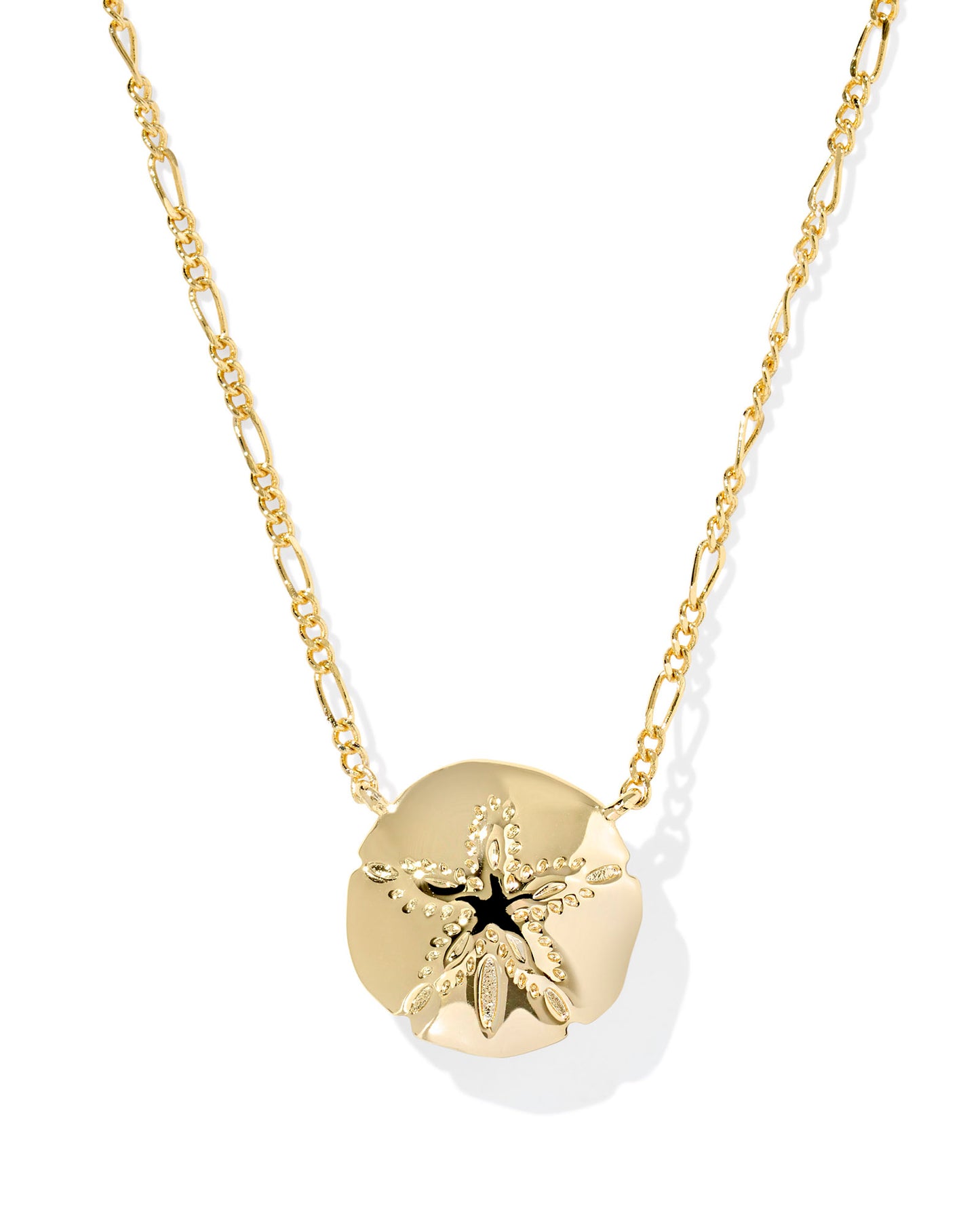 Kendra Scott Sand Dollar Pendant Necklace Gold Natural Mother of Pearl