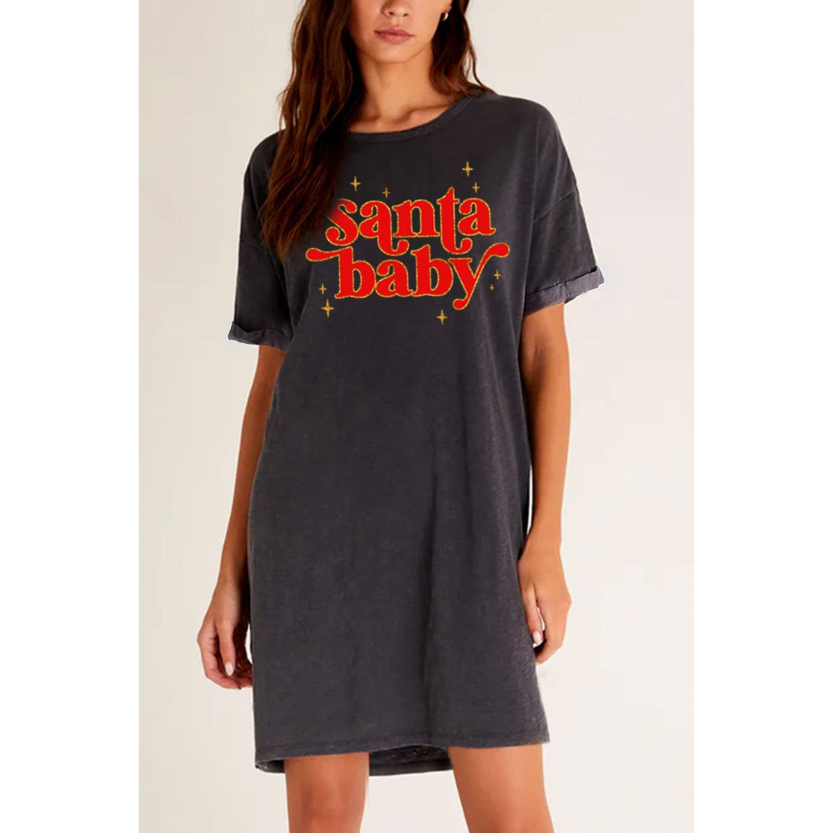 Santa Baby Tee Shirt Dress