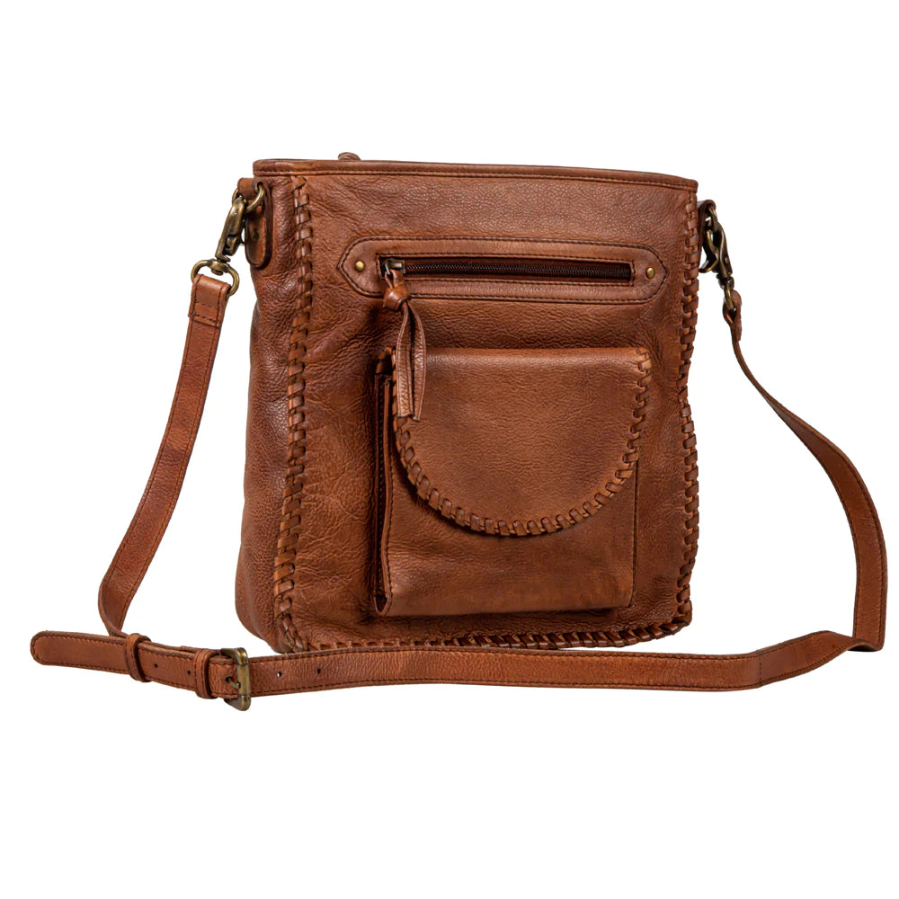 Myra Santa Clara Canyon Stitched Hairon Leather Bag