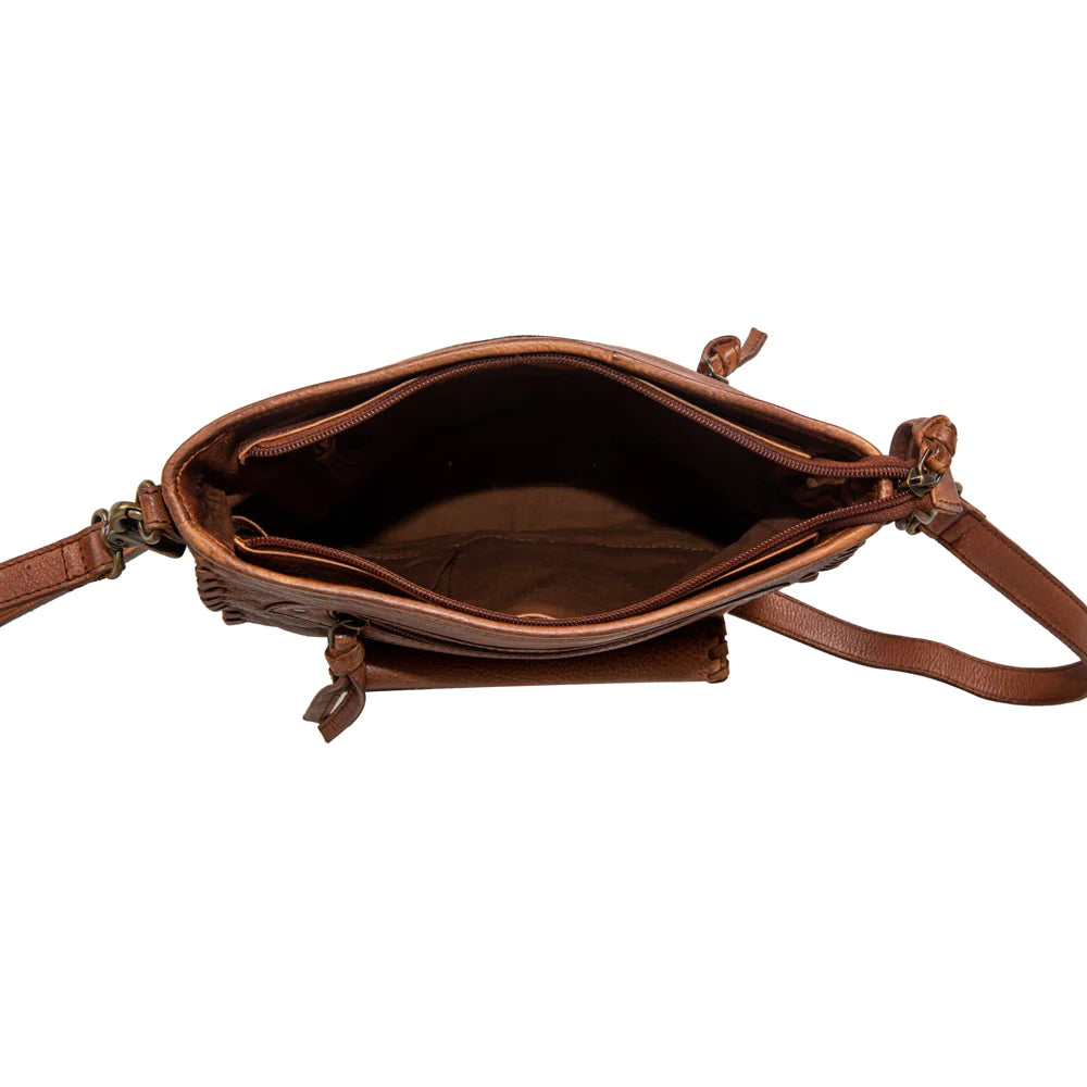Myra Santa Clara Canyon Stitched Hairon Leather Bag