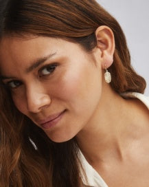 Kendra Scott Lee Earrings Gold Iridescent Drusy