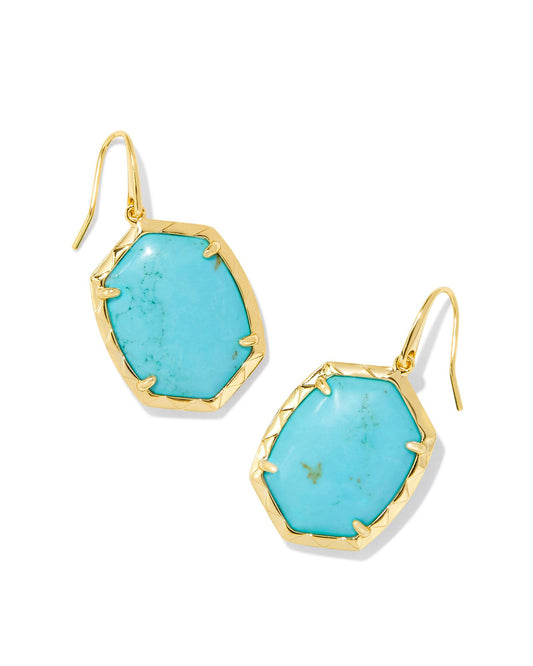 Kendra Scott Daphne Drop Earring Gold Turquoise