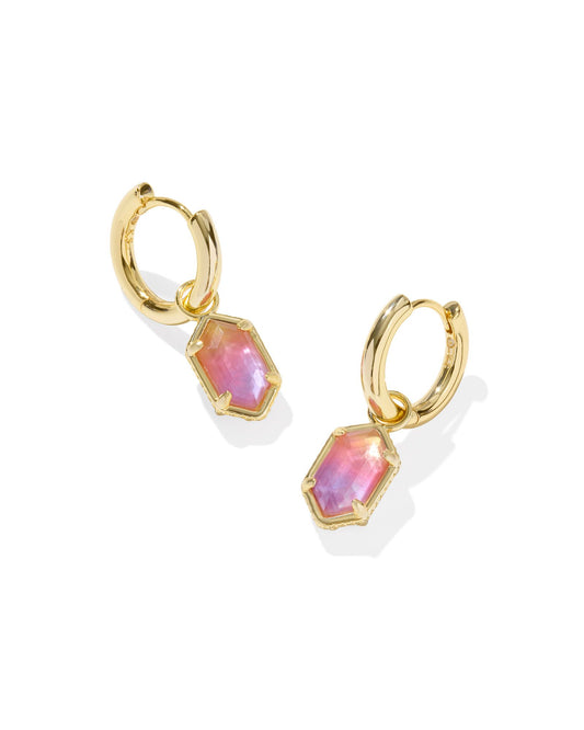 Kendra Scott Hallie Huggie Hoops Sunrise Watercolor