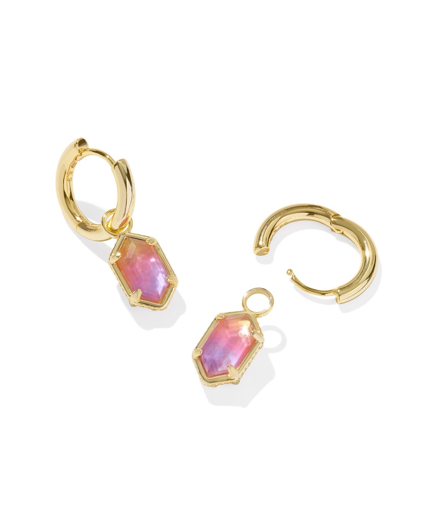 Kendra Scott Hallie Huggie Hoops Sunrise Watercolor