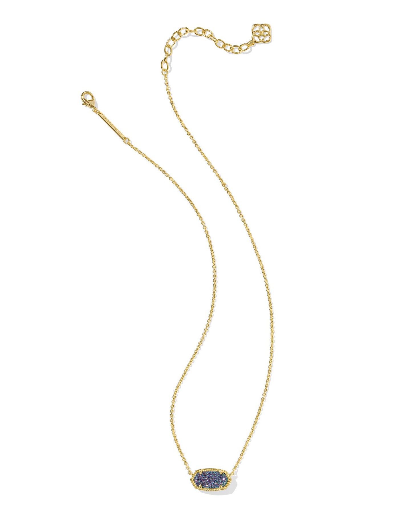 Elisa Necklace Gold Multi Drusy