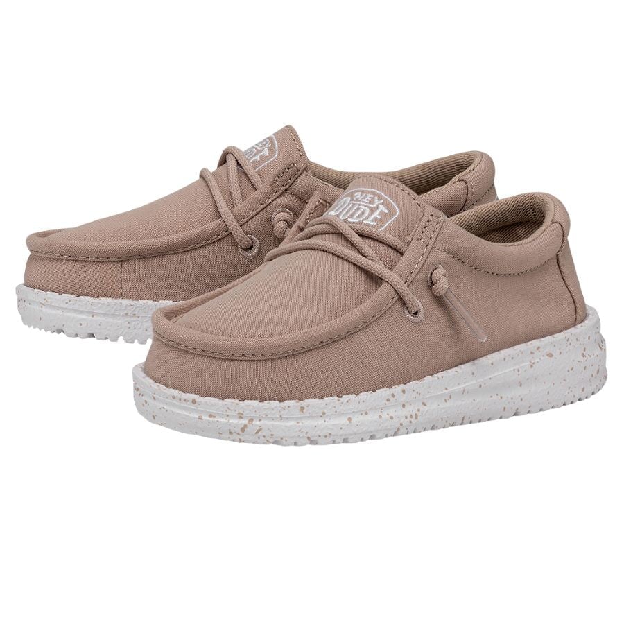 Hey Dude Wally Toddler Slub Canvas Tan