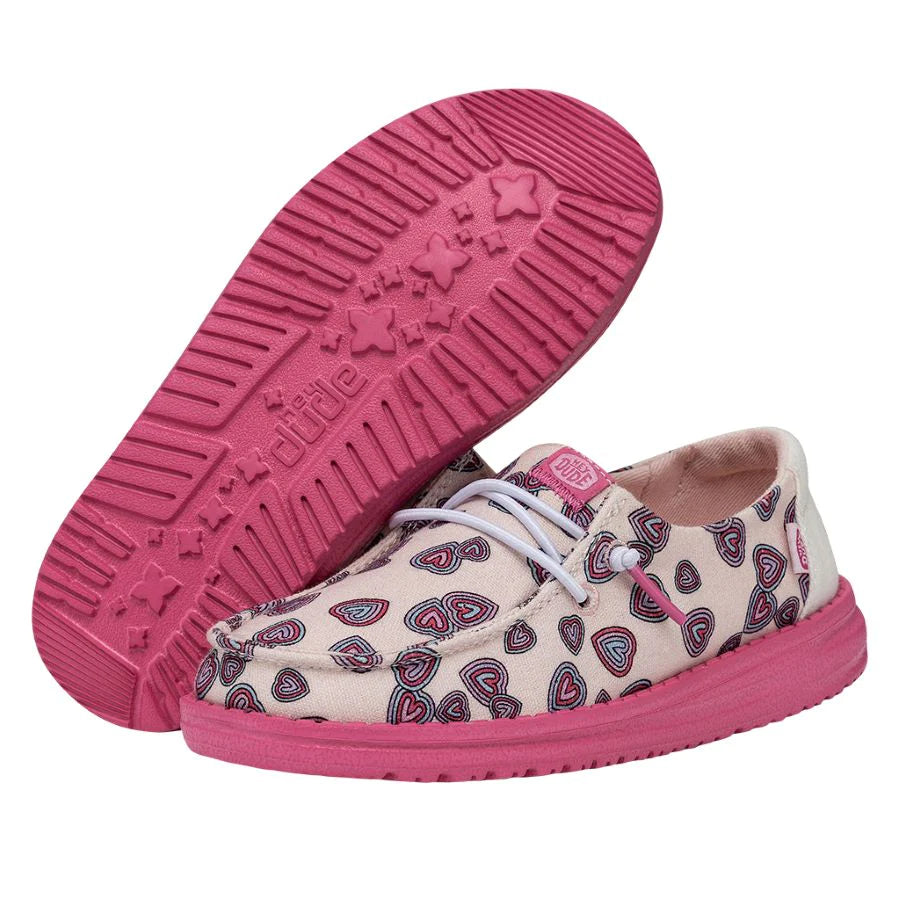 Hey Dude Wendy Youth Hearts Pink