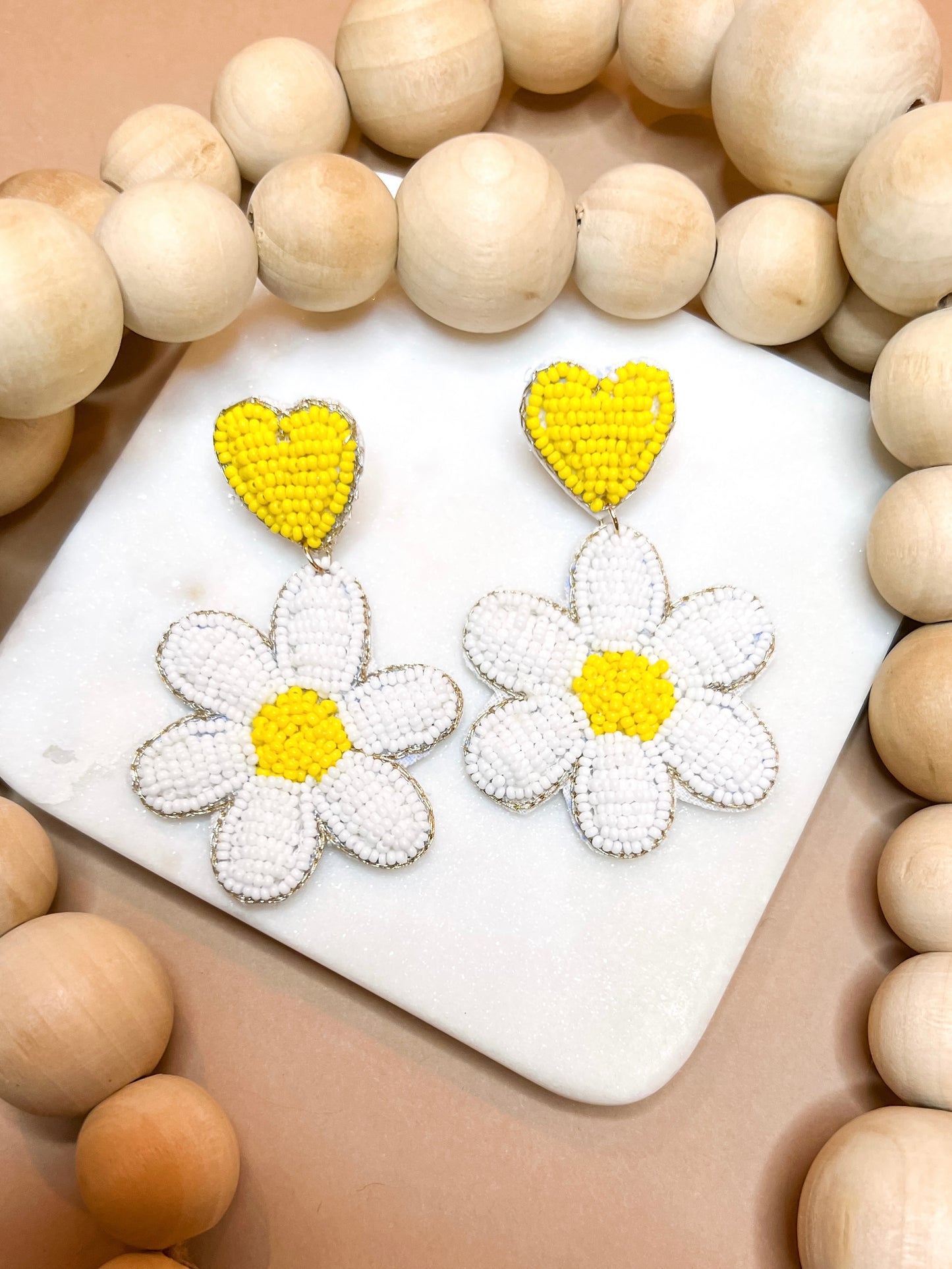 Daisy Beaded Earrings
