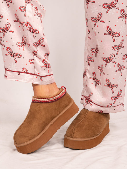 Brown Platform Slip On