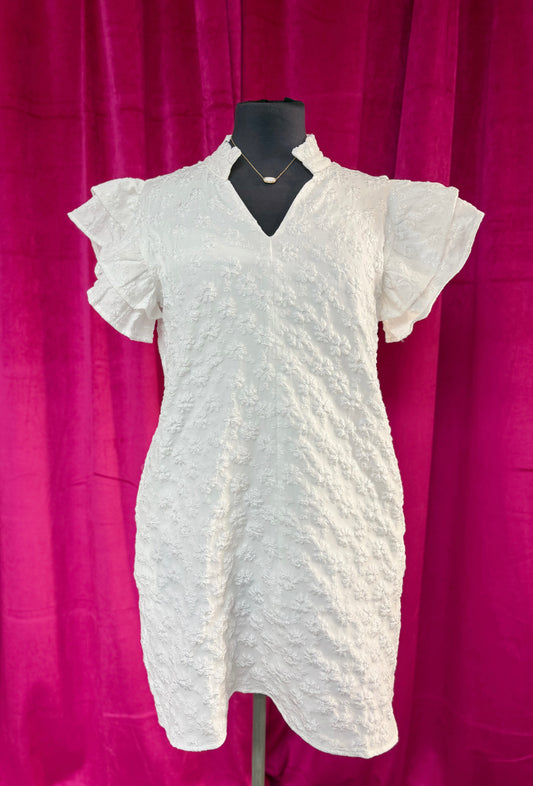 White Ruffle Dress