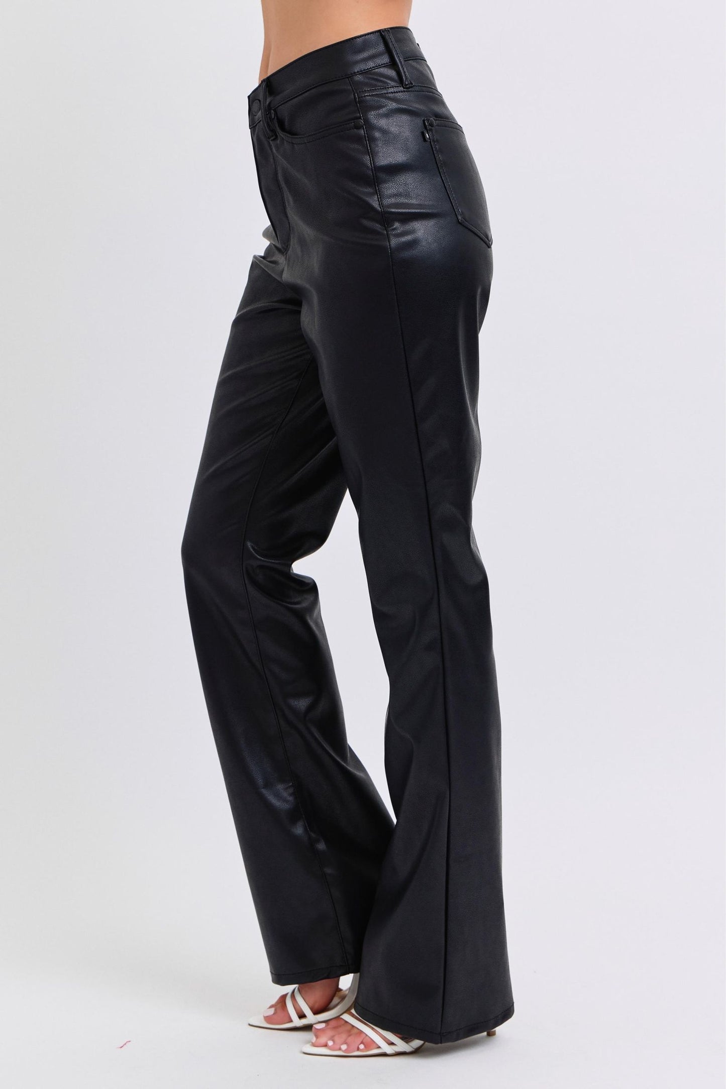 HW Tummy Control Faux Leather Bootcut