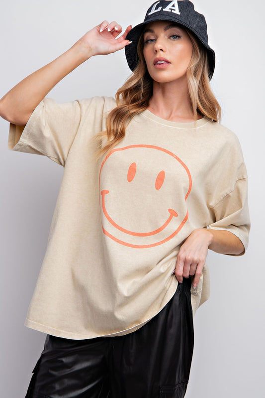 Smiley Face Graphic Tee